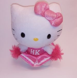 Hello Kitty plush Cheerlead  Pink pom poms.Ty